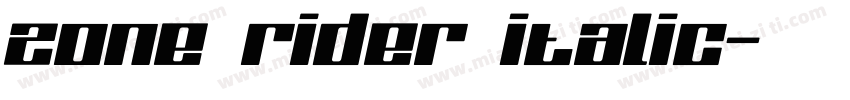 Zone Rider Italic字体转换
